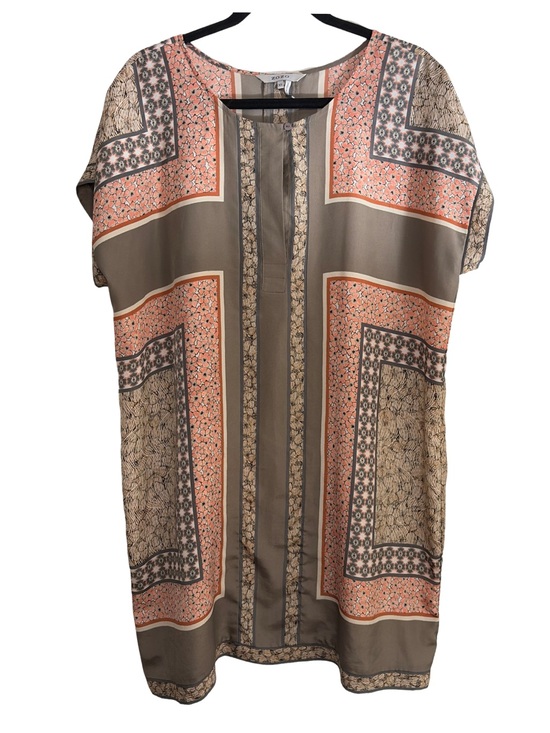 NIC+ZOE Dresses & Skirts - Zo Zo Pink Taupe Scarf-Print Short Sleeve Tunic Dress